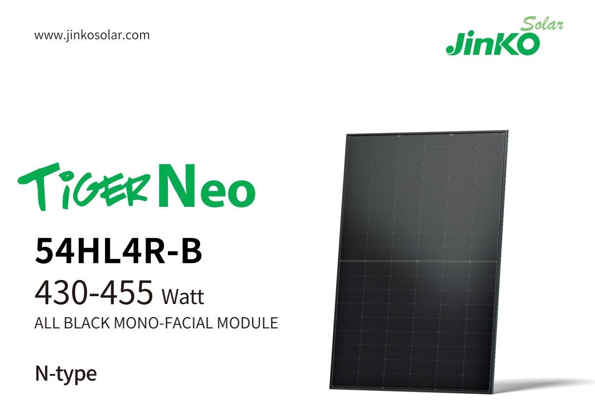 Jinko Solar napelem - Tiger Neo N-type 54HL4R-B 440Watt napelem